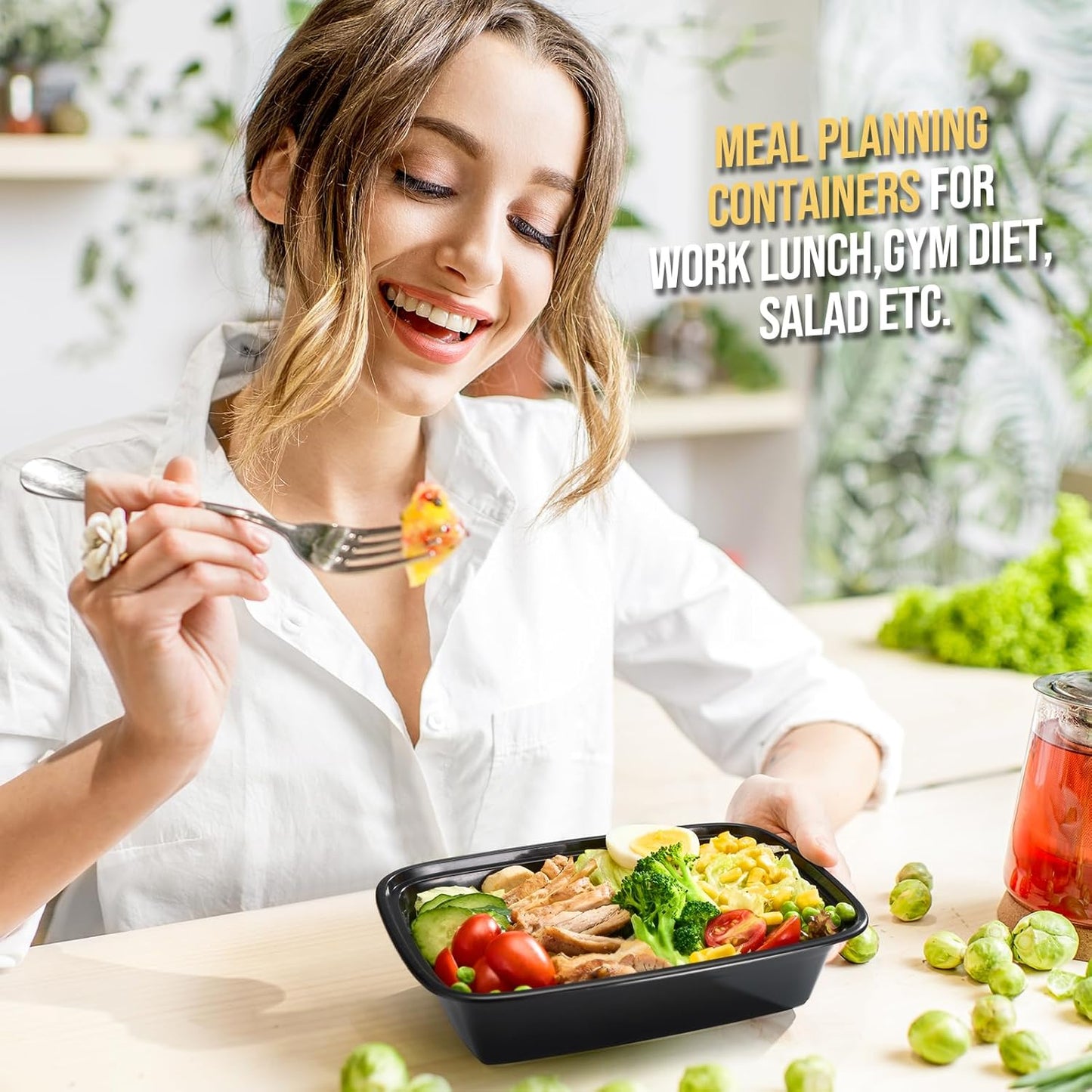50 Pack 24OZ no Compartment Meal Prep  With Lids Wholesale