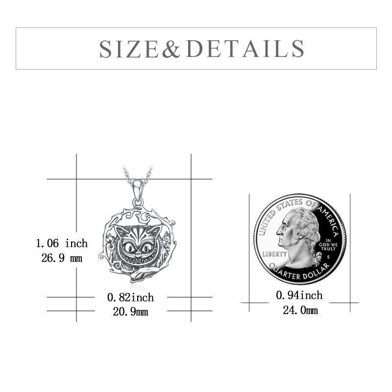 Sterling Silver Alice In Wonderland Cheshire Cat Necklace Jewelry