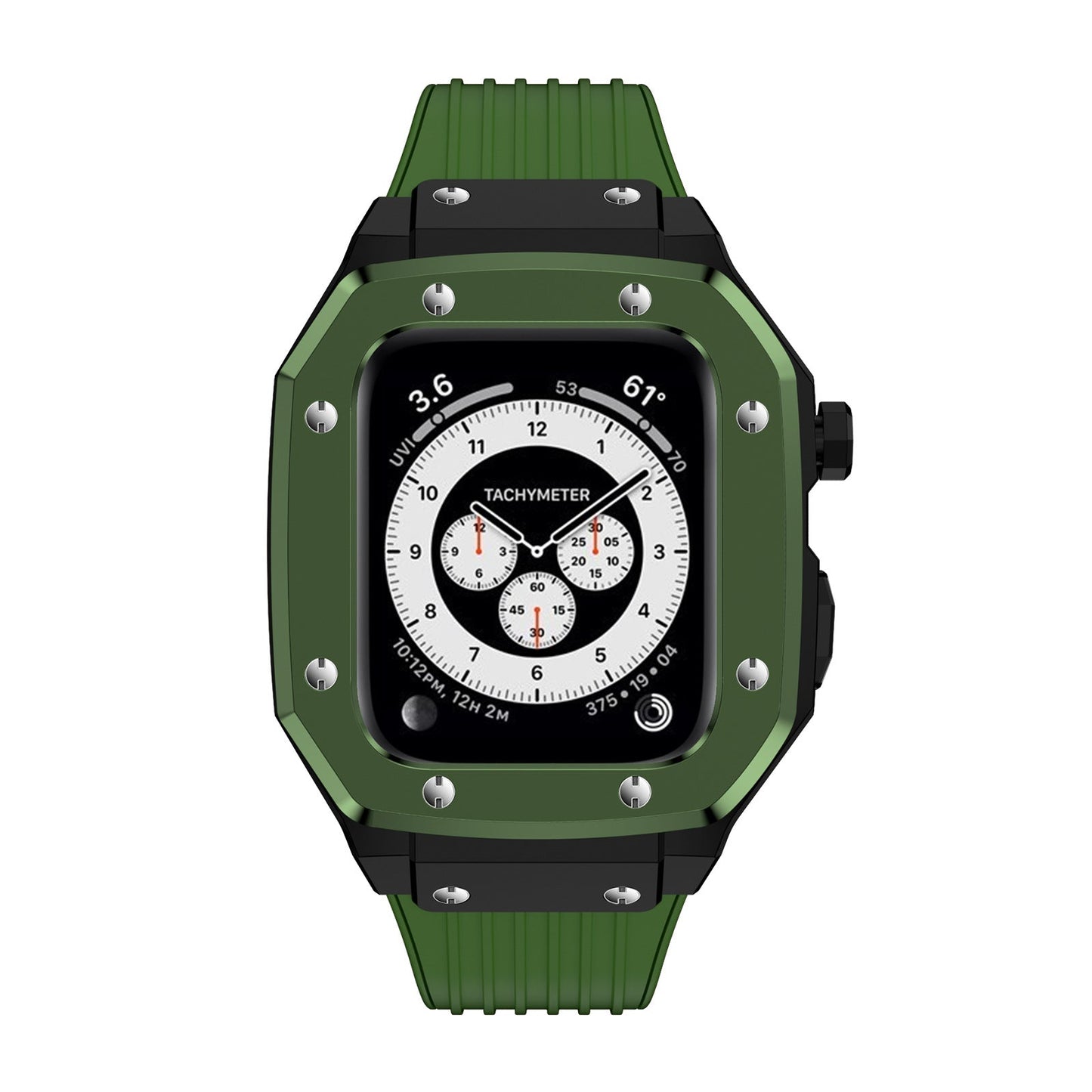 Smart Watch Stainless Steel Case Silicone Strap All In One