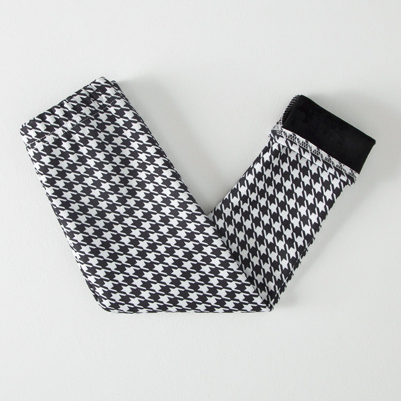 Basic Fleece-lined Extra-thick Childrens Leggings
