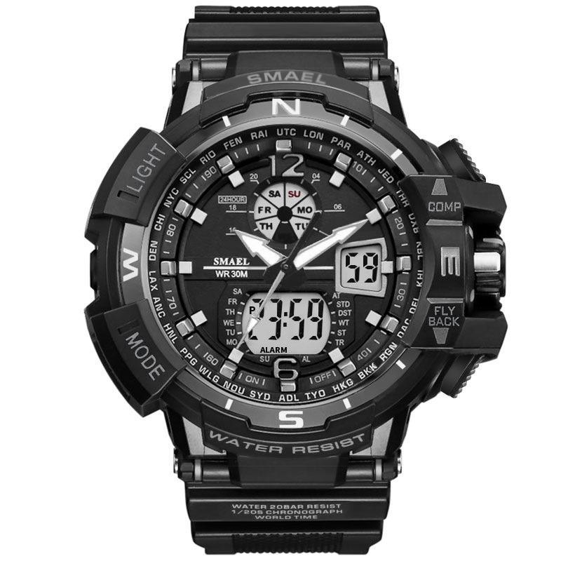 Modern Sport Watch For Men and Woman With LED Digital Quartz Display Men's Top Brand Luxury Digital-watch Relogio Masculino In Army Military Popular Design Waterproof 50M