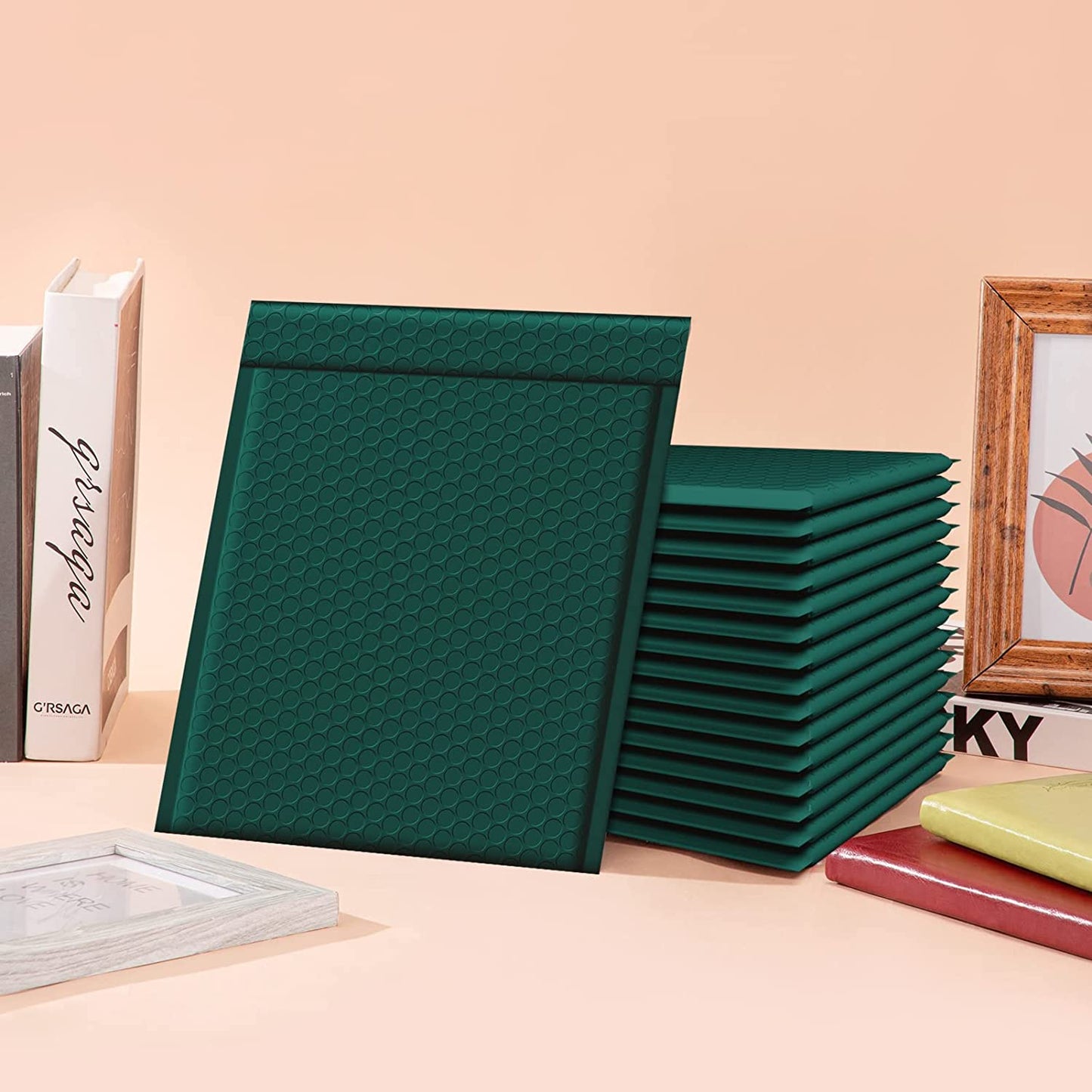 8.5x12 Bubble Mailer Padded Envelope #2 | Usable Size 8.5x11"| Forest Green