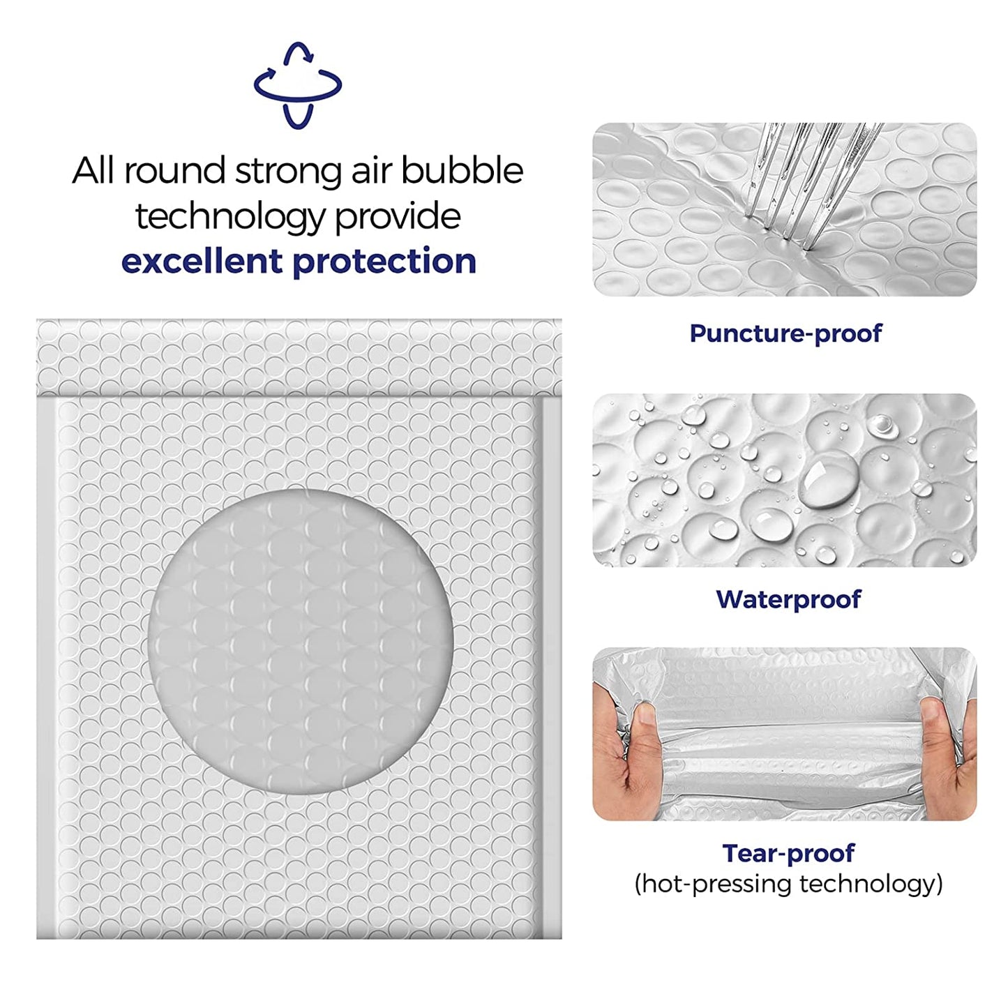 8.5x12 Inch Bubble Mailers #2 | Usable Size 8.5x11"