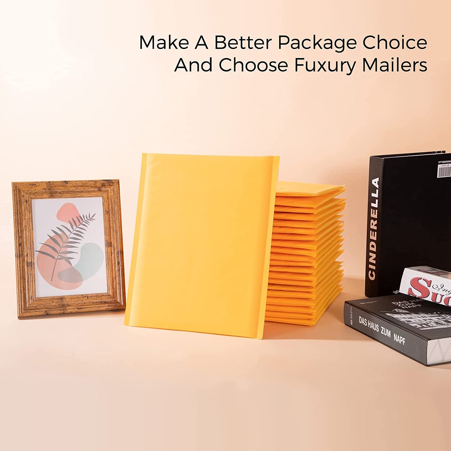 8.5x12 Kraft Bubble Mailer Padded Envelope #2 | Usable Size 8.5x11" | Yellow