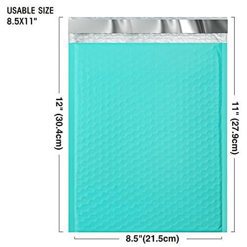 8.5x12 Bubble Mailer Padded Envelope #2 | Usable Size 8.5x11"| Teal