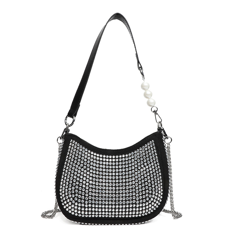 Diamonds Luxury Women Bags Designer Handbags Pearl Totes Chains Crossbody Bags For Women 2022 Messenger Shoulder Bag Bling Purse