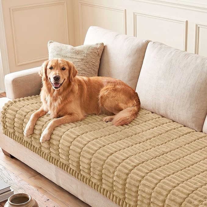 Couch Cover for Dogs, Washable Non Slip Plush Flannel Sofa Protector | Thick