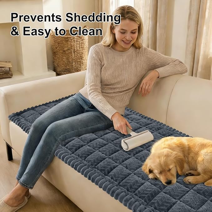 Smiry Couch Cover for Dogs, Non Slip Fuzzy Pet Sofa Covers Washable | Sofa