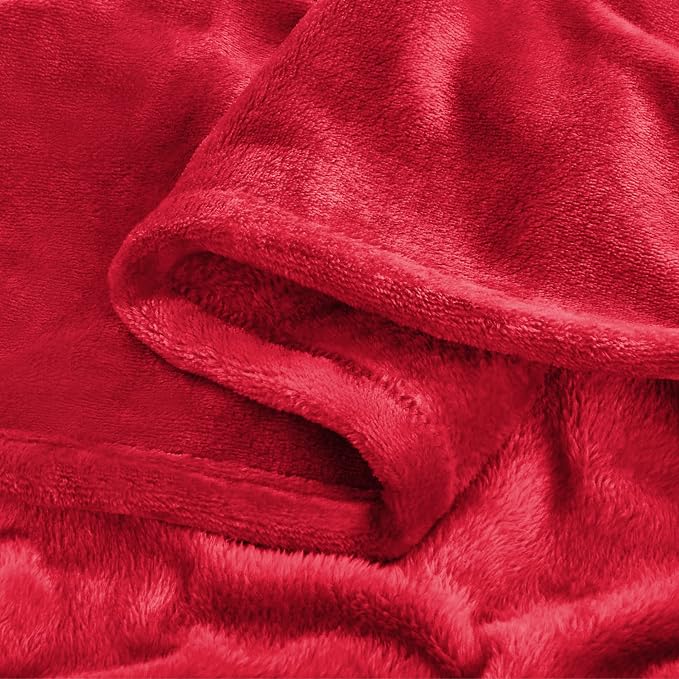 BEDELITE Fleece Blanket Soft Plush Full Bed Blanket Red 84"x90" | Ultra Soft