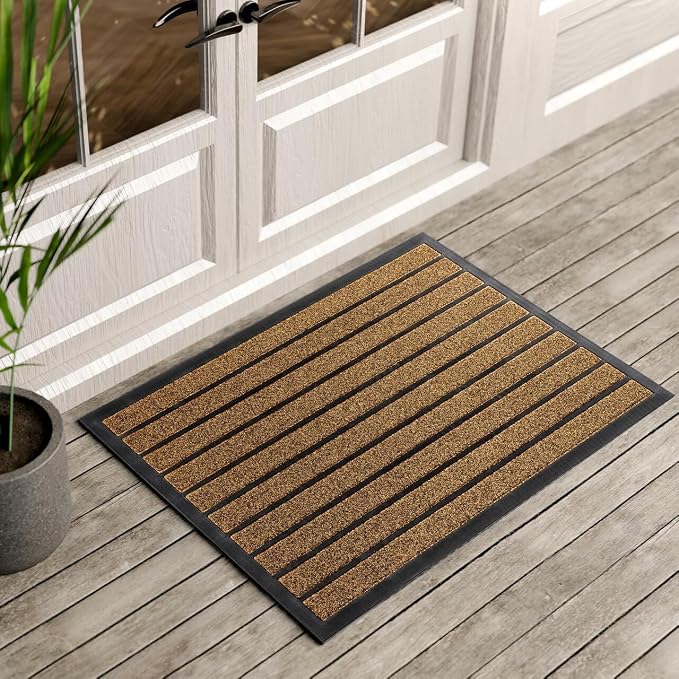 ubdyo Extra Durable Door Mat Outside Entrance | Dirt Trapping, Non-Slip Backing
