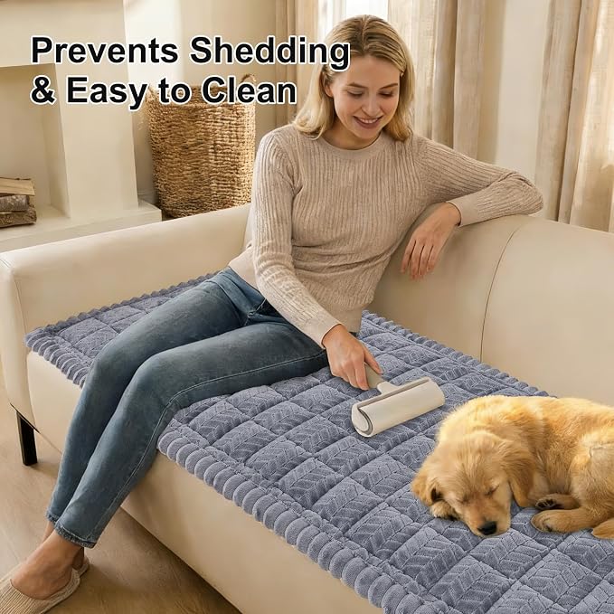 Smiry Couch Cover for Dogs, Non Slip Fuzzy Pet Sofa Covers Washable | Sofa