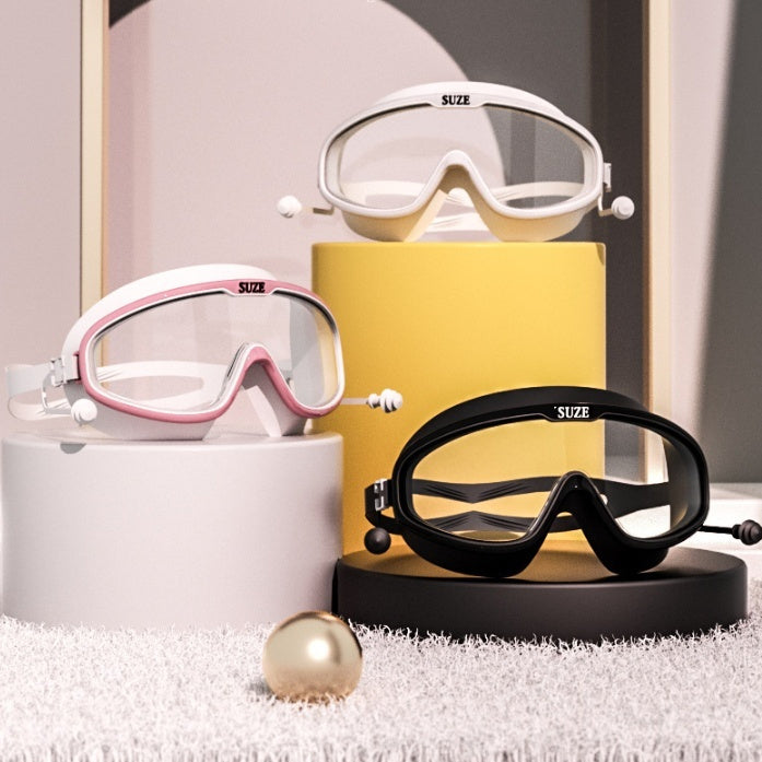 Anti-fog Waterproof Glasses Electroplating Swimming Goggles
