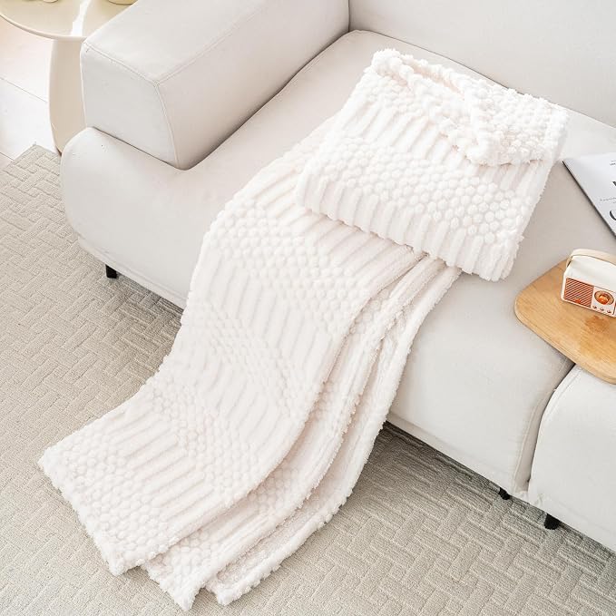 Beige Throw Blanket