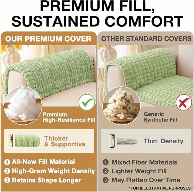 Couch Cover for Dogs, Washable Non Slip Plush Flannel Sofa Protector | Thick