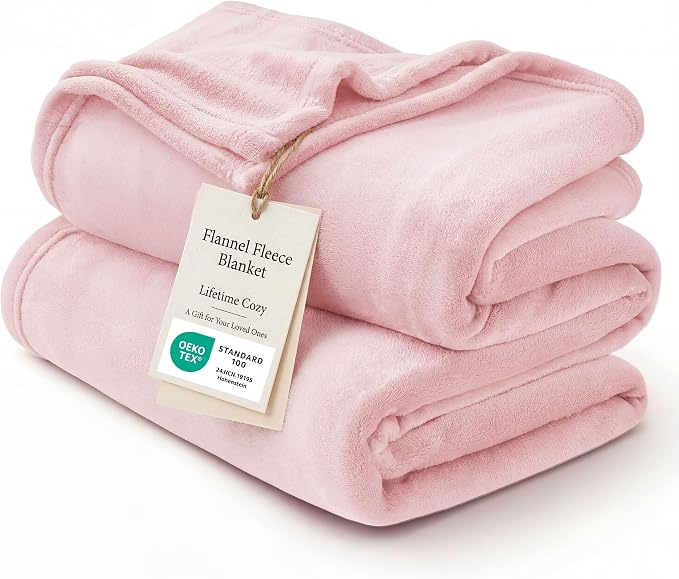 Bedsure GentleSoft Pink Fleece Blanket