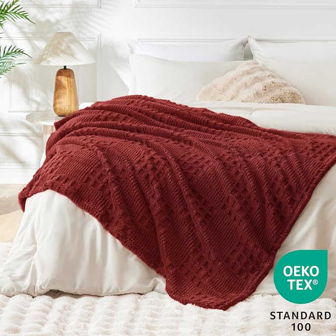 EXQ Home Fleece Throw Blanket for Couch or Bed