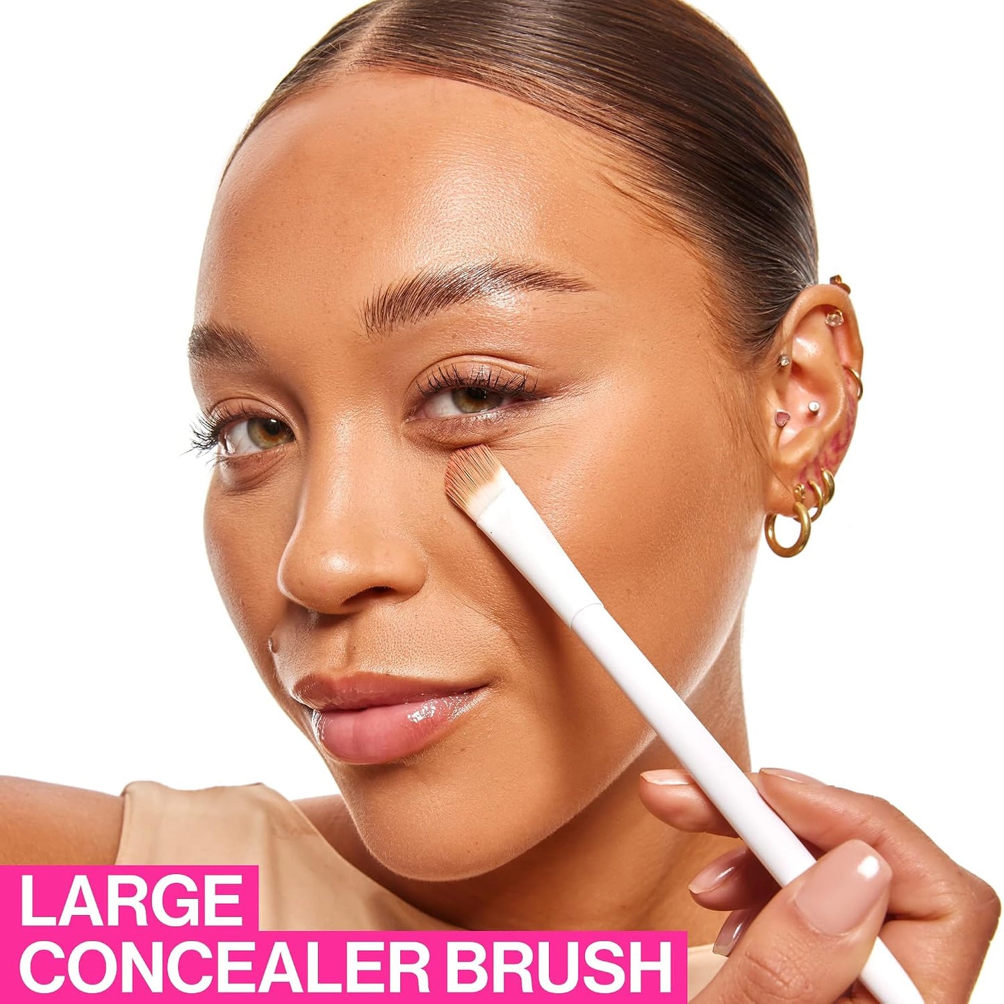 wet n wild Eyeshadow Brush, Precision Blending Application, Soft Synthetic Fibers, Ergonomic Handle for Comfortable Precision Control
