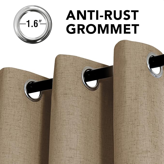 H.VERSAILTEX Linen Curtains 100% Blackout Curtains
