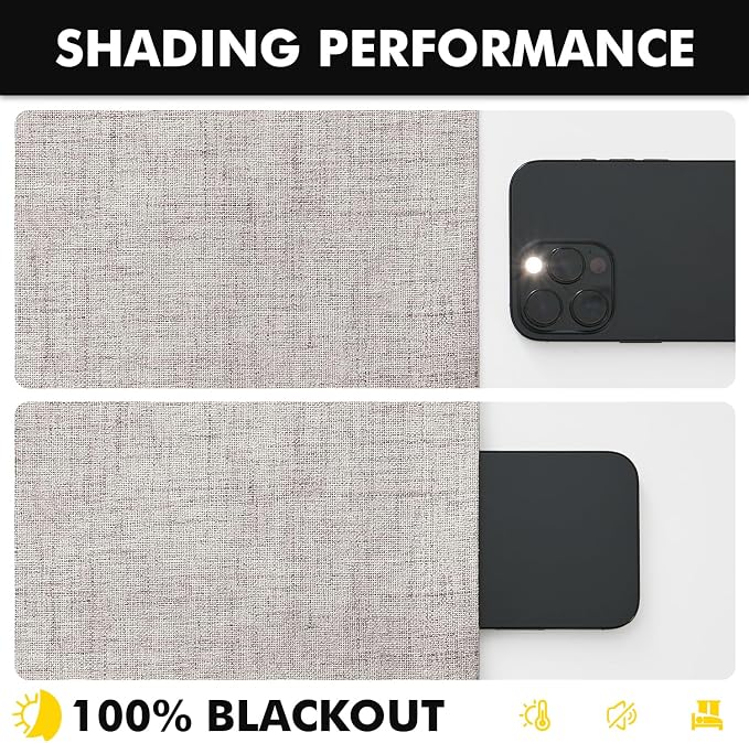 MIULEE 100% Blackout Linen Curtains