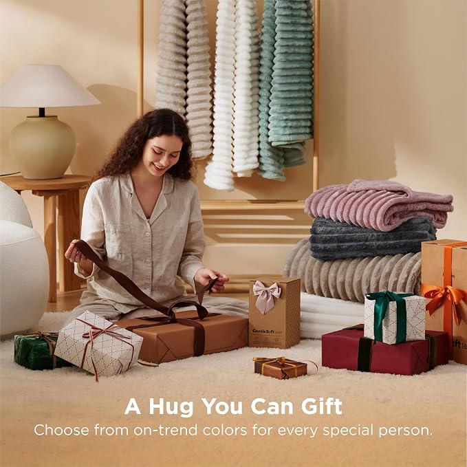 Bedsure Soft Grey Throw Blanket