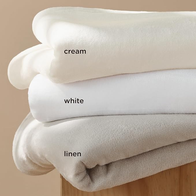 Bedsure GentleSoft Cream Throw Blanket