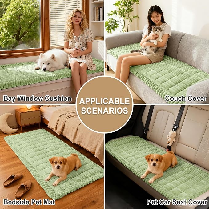 Couch Cover for Dogs, Washable Non Slip Plush Flannel Sofa Protector | Thick