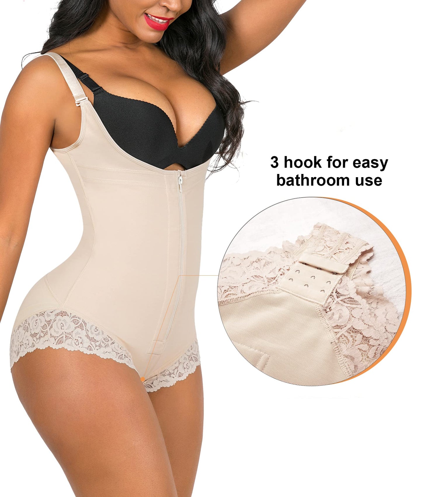 SHAPERX Women's Fajas Colombianas Shapewear Postpartum Tummy Control Body Shaper Girdles Compression Garment