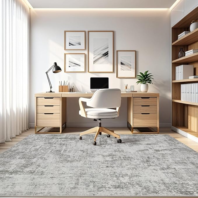 LOONGRUG 10x14 Area Rugs Washable Large Neutral Modern Living Room Rug |