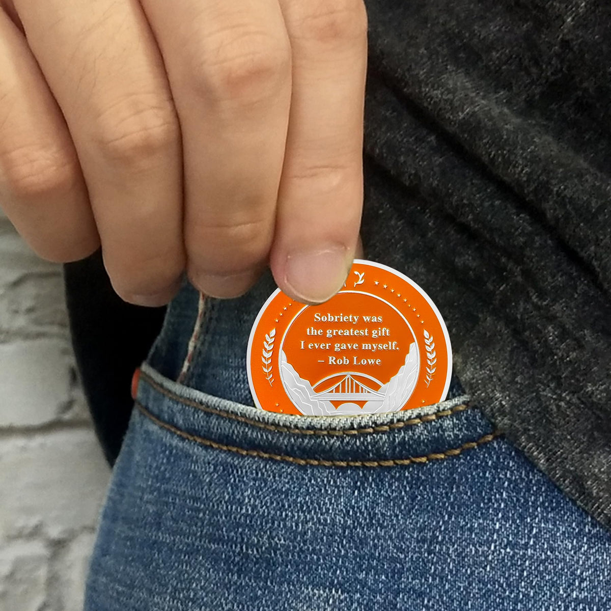 1 Year Sobriety Coin Gifts | Embrace The Sun AA Chip Medallion with Inspirational Quote | Narcotics Alcoholics Anonymous Anniversary Sobriety Gifts for Men Women in Recovery