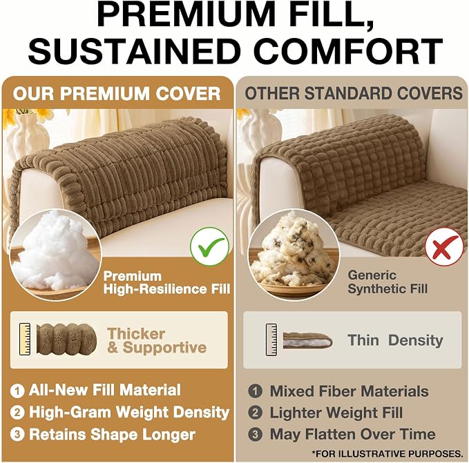Couch Cover for Dogs, Washable Non Slip Plush Flannel Sofa Protector | Thick