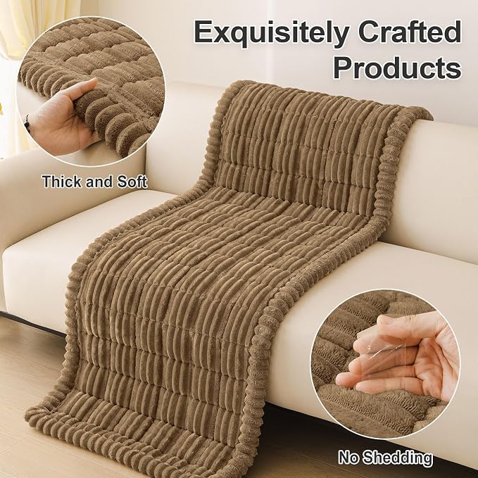 Couch Cover for Dogs, Washable Non Slip Plush Flannel Sofa Protector | Thick