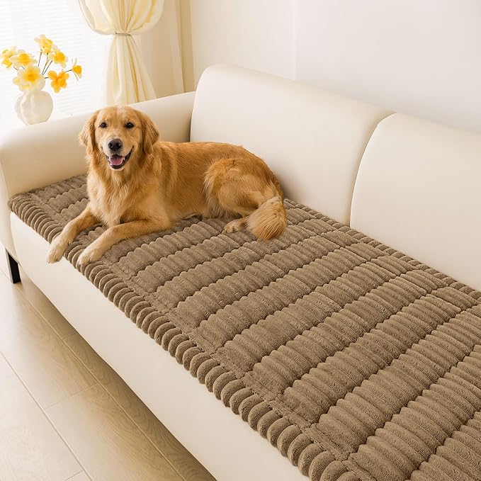 Couch Cover for Dogs, Washable Non Slip Plush Flannel Sofa Protector | Thick