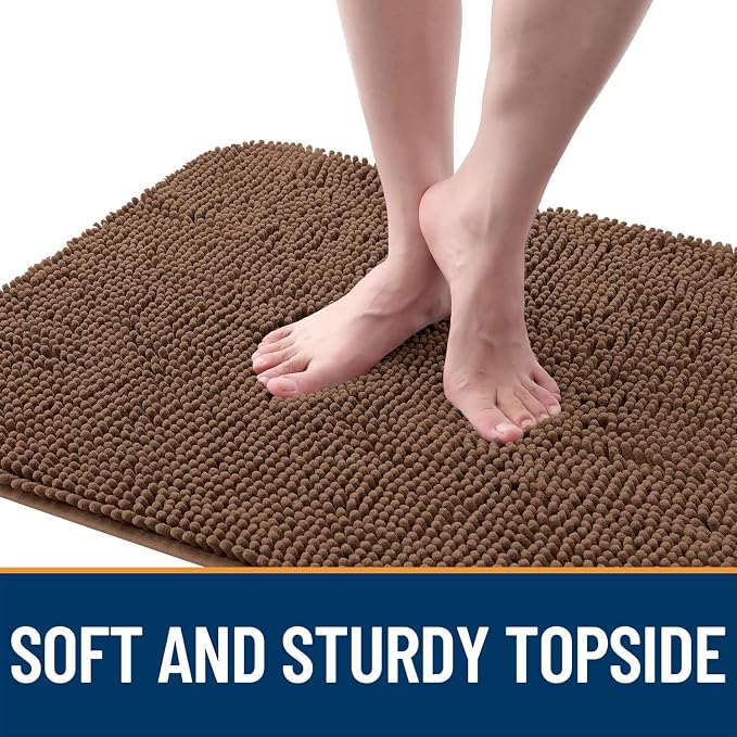 OLANLY Dog Door Mat for Muddy Paws 40x24, Super Absorbent Chenille Mud Mat |