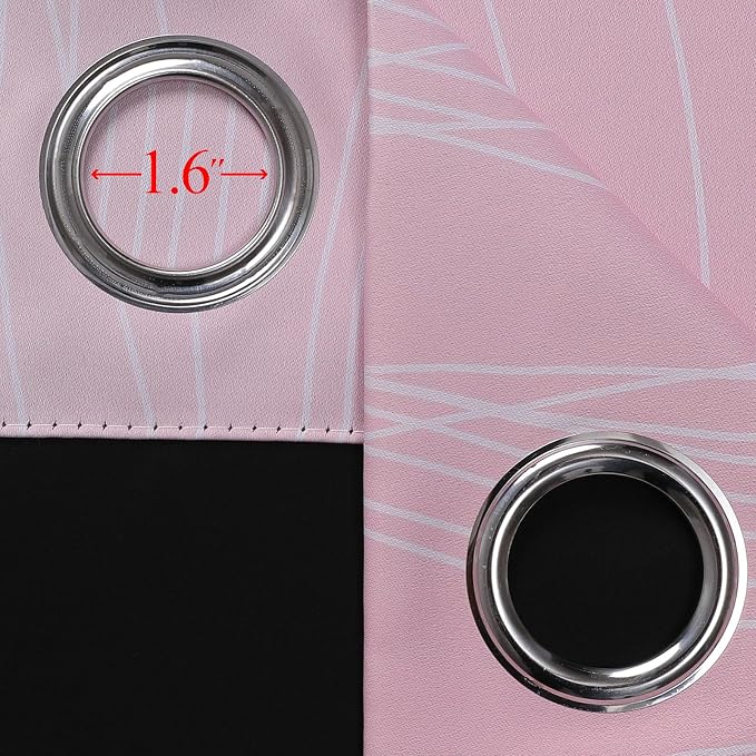 Pink and Teal Ombre Blackout Curtains