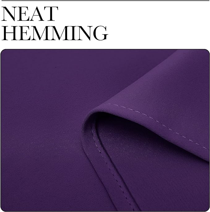 NICETOWN Purple Blackout Curtains 96 inches Long, Niose Reducing and Thermal