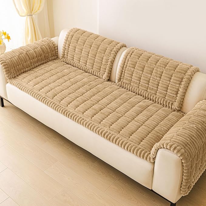 Couch Cover for Dogs, Washable Non Slip Plush Flannel Sofa Protector | Thick
