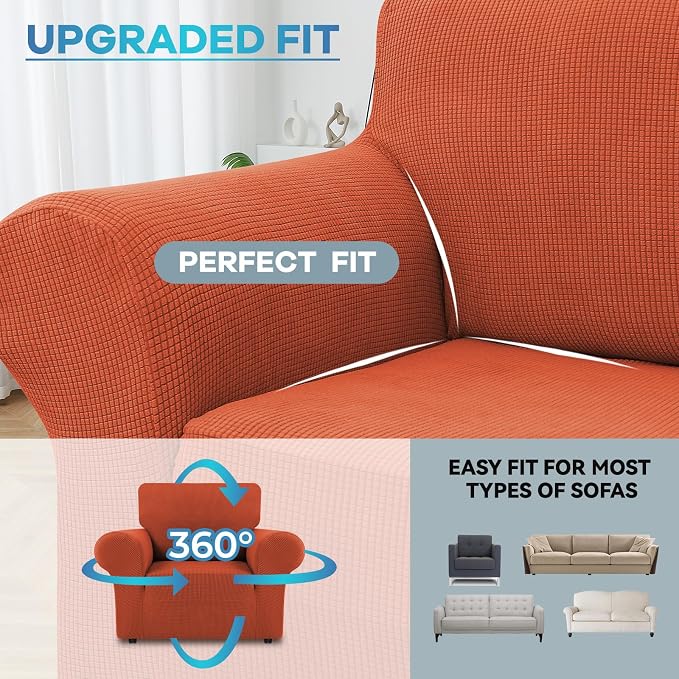 LURKA Stretch Chair Sofa Slipcovers 1 Piece Couch Covers