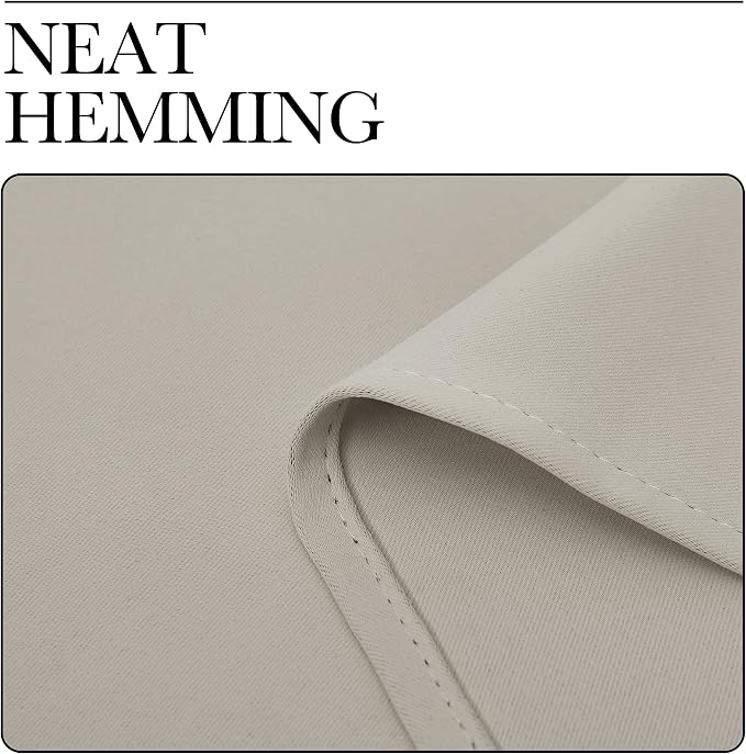 NICETOWN Natural Room Darkening Curtains 108" Long