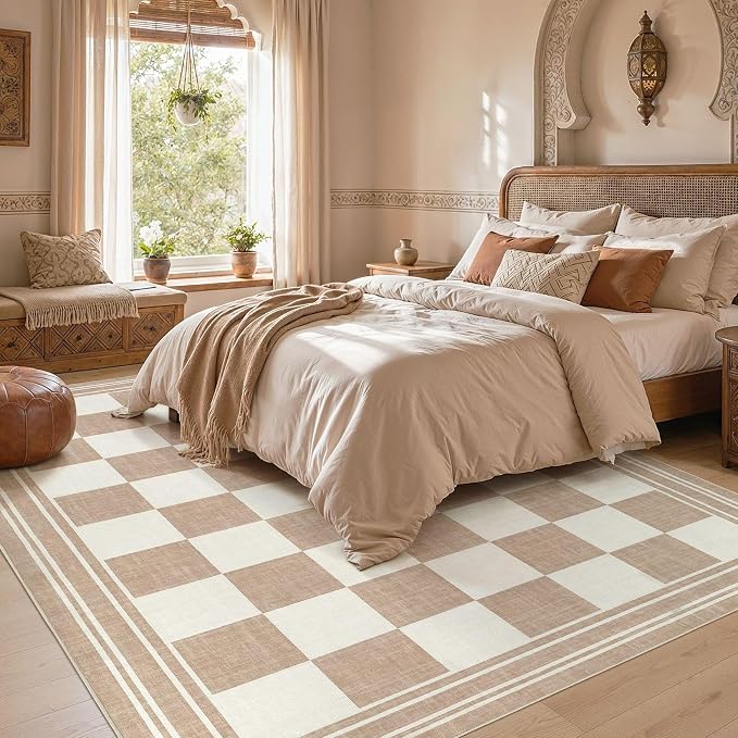 cotiled Boho 8x10 Area Rugs for Living Room: Large Moroccan Washable Rug |