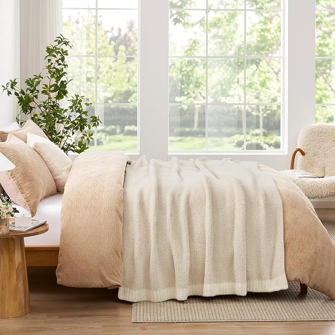 Snuggle Sac Ultra Soft Ivory Bedding Blanket Twin XL, Warm Fluffy Microfiber