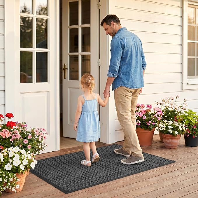 Front Door Mat Outside Entrance, Heavy Duty Waterproof Doormat | 31.5"x20"
