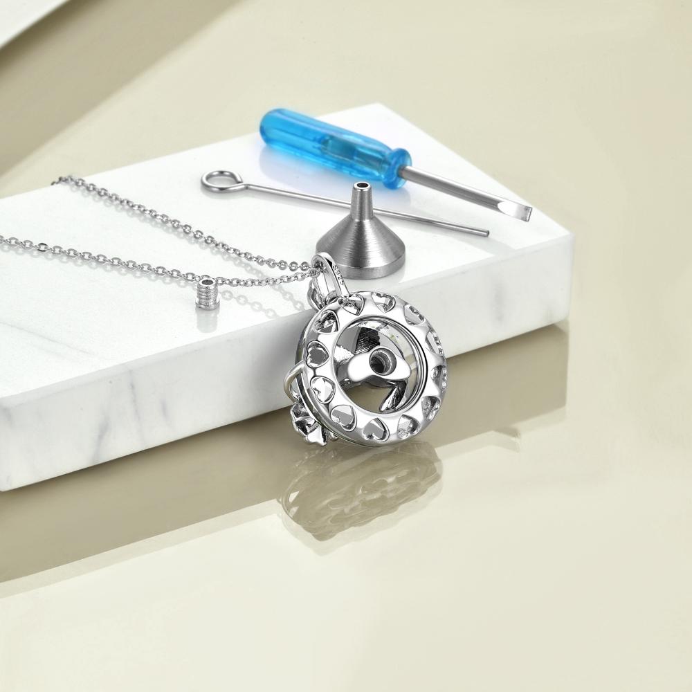 Sterling Silver Bird Pendant with Volcano Crystal