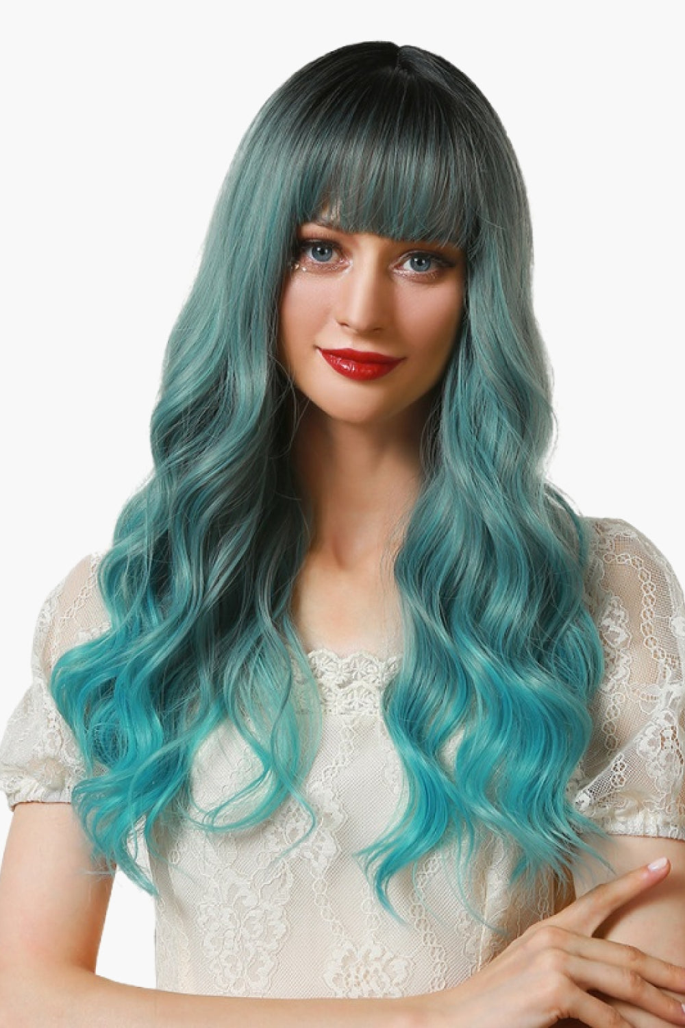 13*1" Full-Machine Wigs Synthetic Long Wave 26"