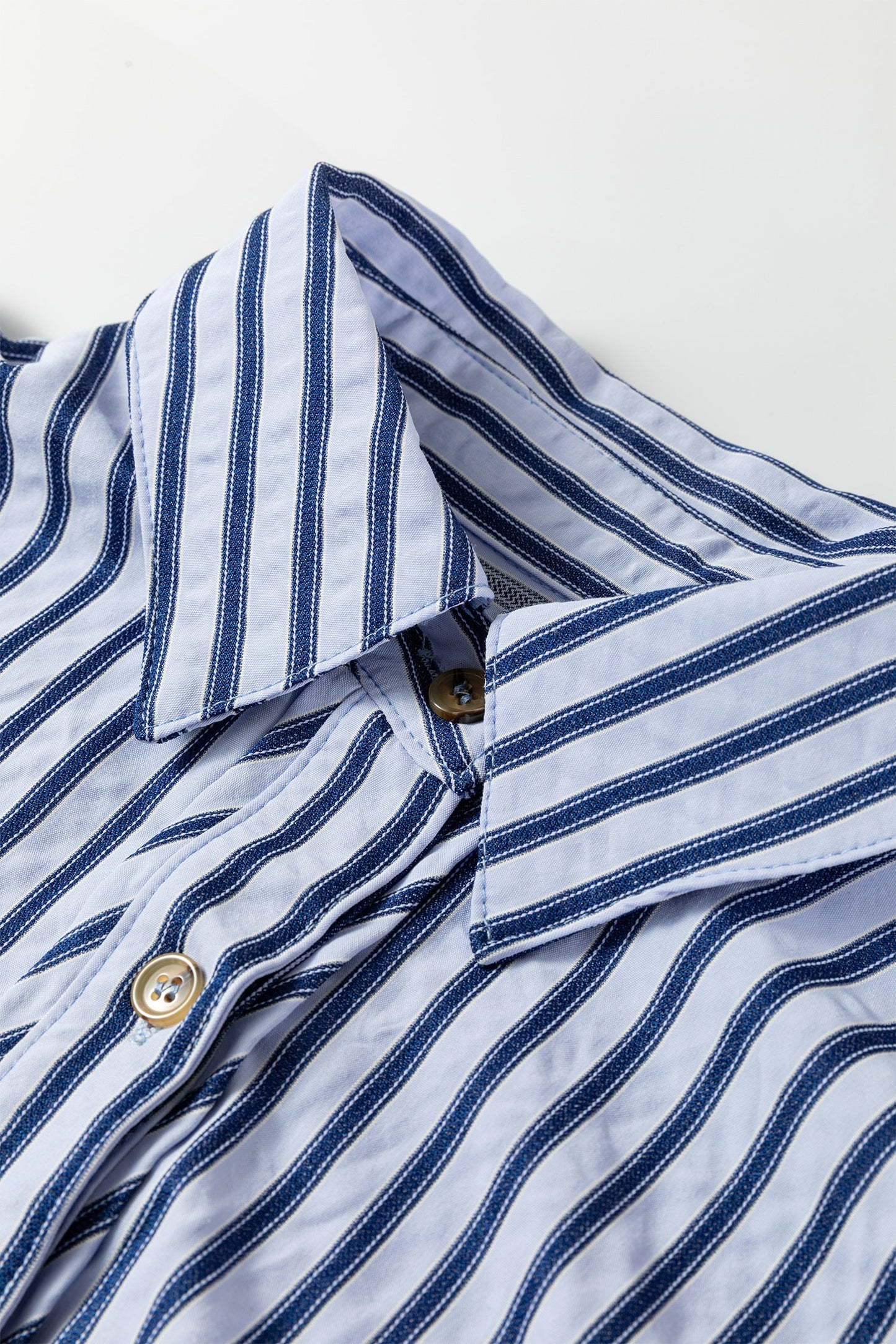 Stripe Button Down Long Sleeve Loose Shirt