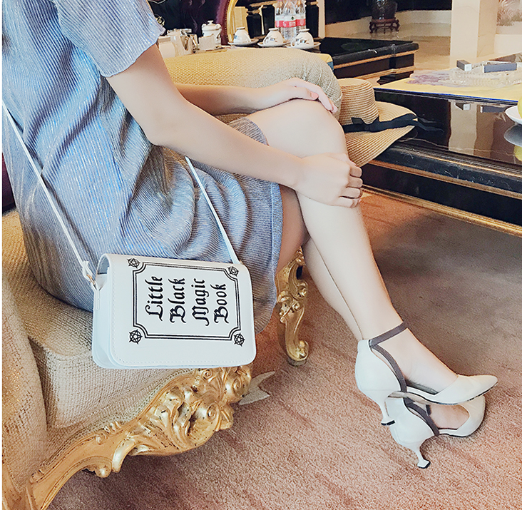 Vintage Fashion Letter Book Style Pu Purse Daily Clutch Bag Ladies Shoulder Bag Handbag Women's Crossbody Mini Messenger Bag