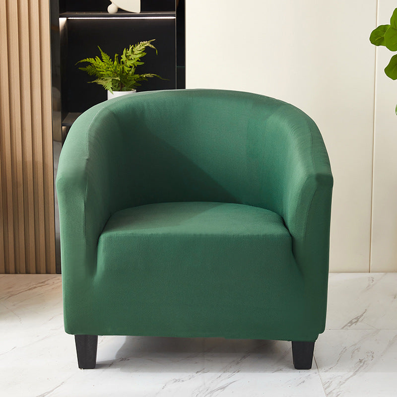 Elastic solid color semi-circular sofa cover, internet cafe, sand caf é, hotel leisure booth, all inclusive, single sofa chair cover