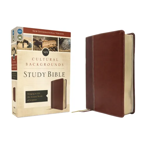 Niv, Cultural Backgrounds Study Bible (Context Changes Everything), Leathersoft, Brown, Red Letter: Bringing to Life the Ancient World of Scripture