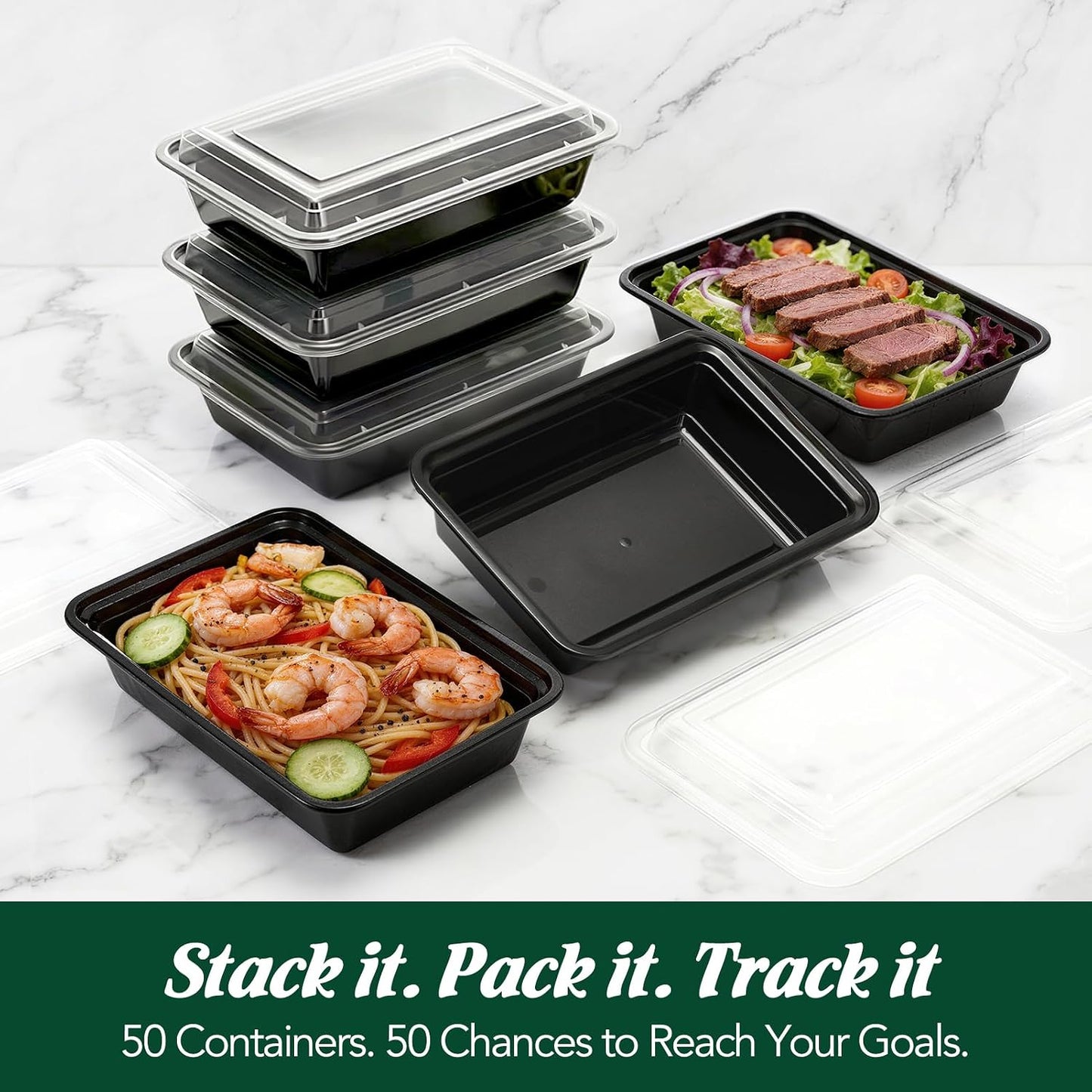 50 Pack 32OZ Meal Prep Containers Wholesale