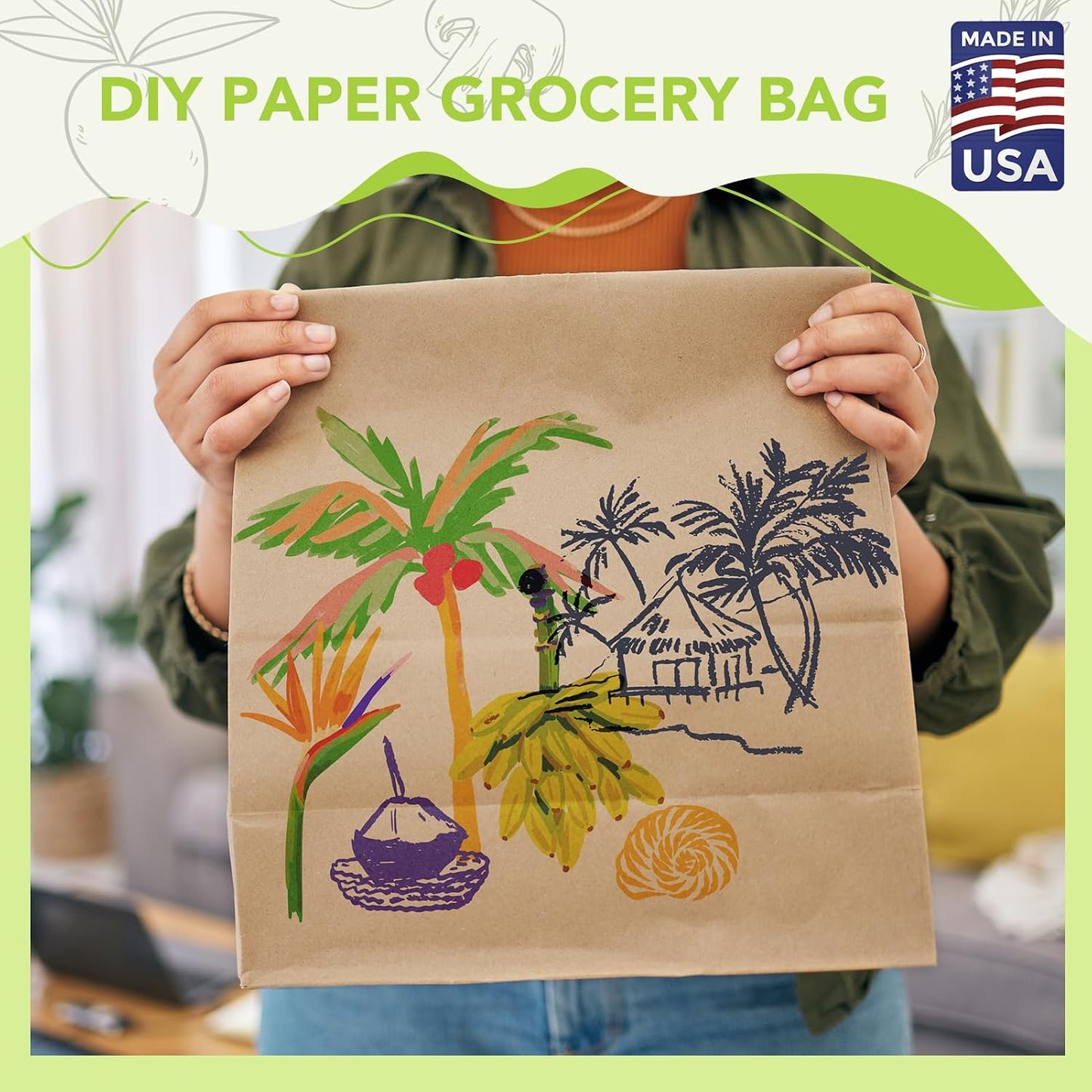 12x 7x17 Inch Kraft Paper Gift Bags  Fold Top | 400 Pack Wholesale