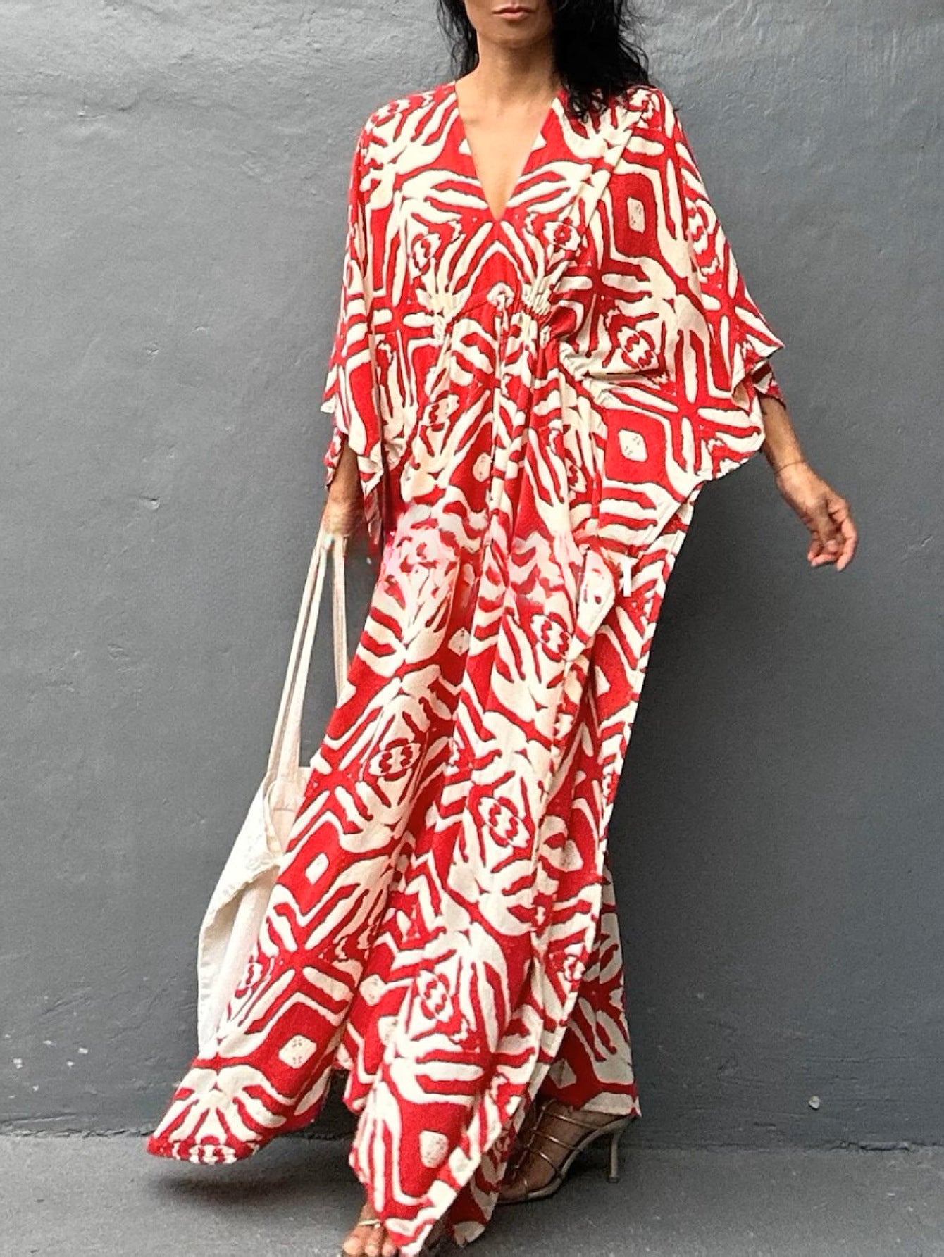 Drawstring Beach Cover-up Sun Protection Clothing Blouse